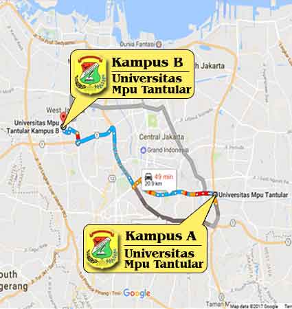 Lokasi Kampus Mpu Tantular Kedoya Jakarta  Nomor
